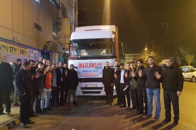 AK Parti Kolları Başkanlığının yardım tırı yola çıktı
