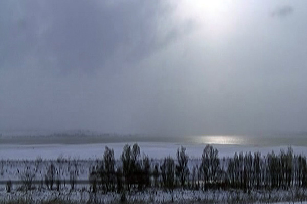 Büyükçekmece gölü dondu