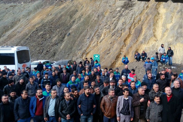 Şirvan maden ocağında iş bırakma eylemi