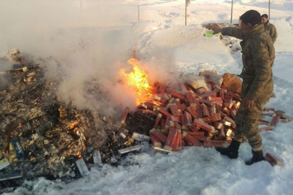 302 bin paket kaçak sigara yakalandı