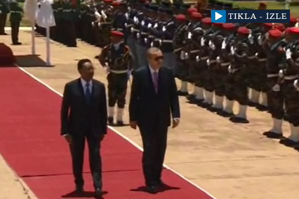 Cumhurbaşkanı Erdoğan Madagaskar'da resmi törenle karşılandı