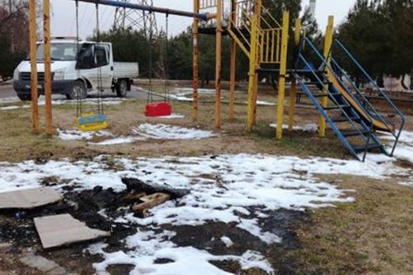 Edirne’de çocuk parklarını yaktılar
