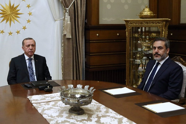 Erdoğan Hakan Fidan'ı kabul etti