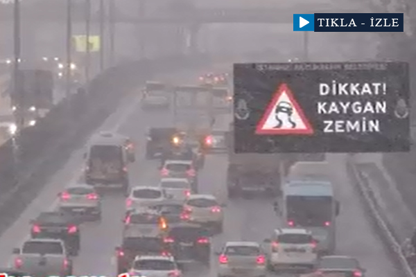 İstanbul'da akşam saatlerinde kar etkili oluyor