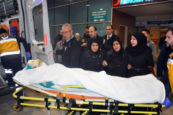 Tinerle sobayı yakmak isterken kendini yaktı