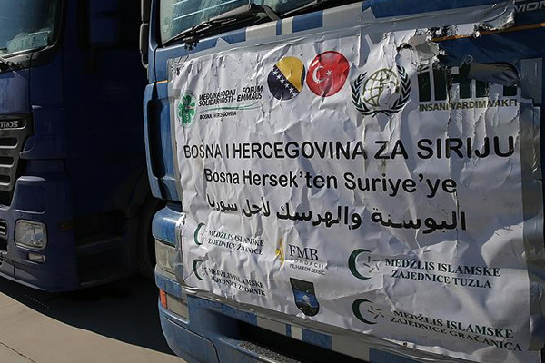 Bosna Hersek'ten Suriyeli sığınmacılara insani yardım