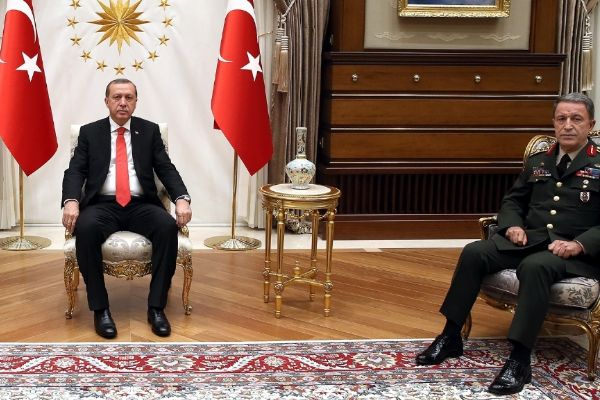 Erdoğan, Genel Kurmay Başkanı Akar ile görüştü
