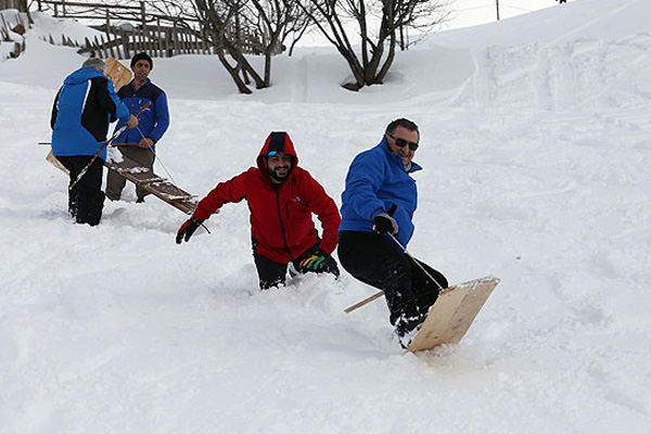 Rize'de 'lazboard'lu kayak şenliği