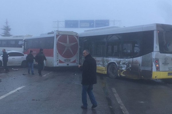 Konya'da zincirleme trafik kazası
