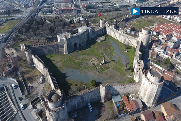 İstanbul'un can çekişen surları havadan görüntülendi