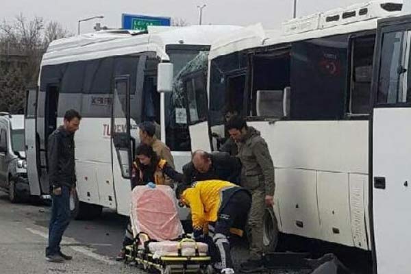 Lüleburgaz’da zincirleme kaza: 29 yaralı