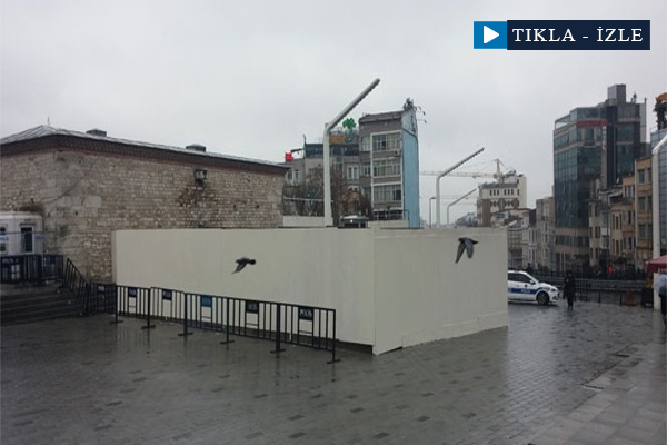 Taksim'de cami inşası çalışmaları başladı