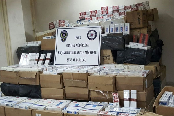 İzmir’de 788 bin TL’lik kaçak sigara operasyonu
