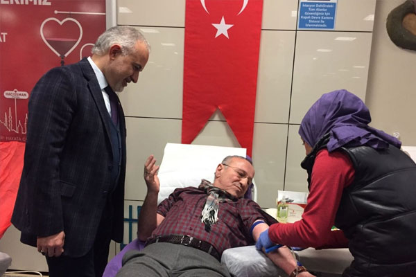 Metro istasyonunda kan bağışı