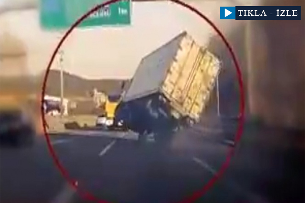 İki tekerlek üzerinde gitti ama devrilmedi