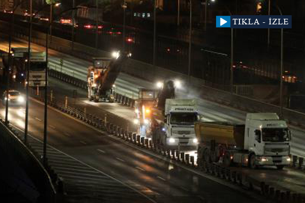 Haliç köprüsü metrobüs yolu bakıma girdi