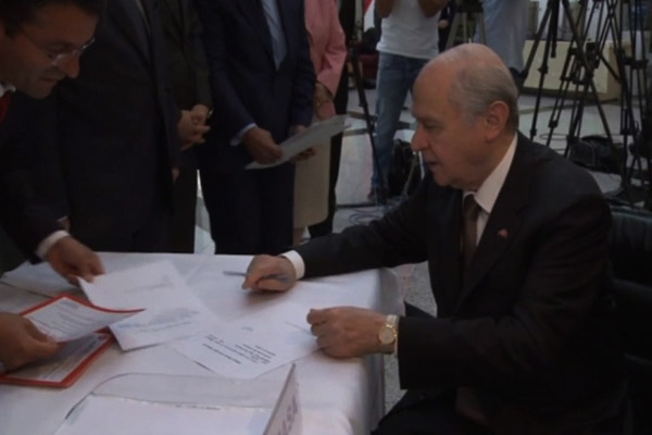 Bahçeli adaylık başvurusu yaptı
