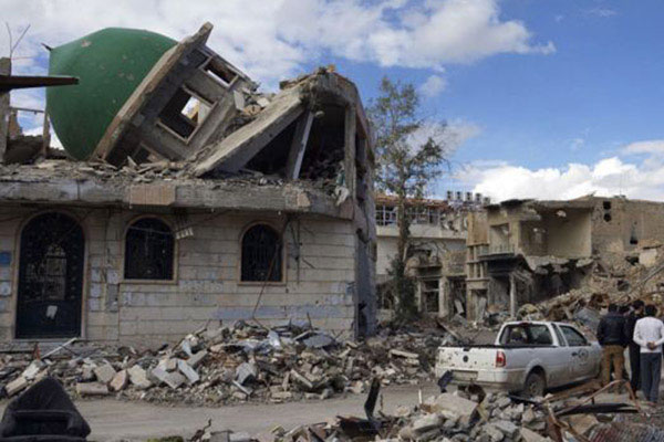 Suriye iç savaşında  camiler de  hedef oldu