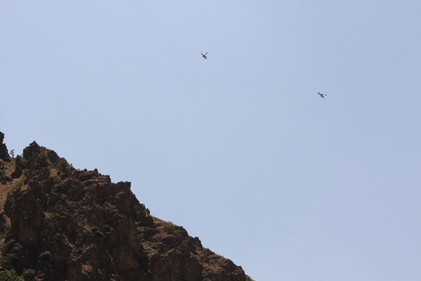 Hakkari-Çukurca güzerhagında hava trafiği