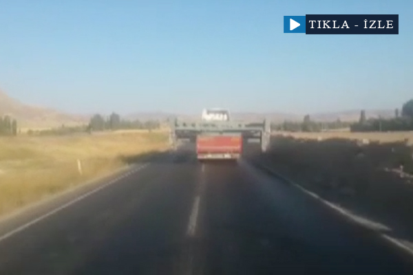 Direk yüklü tırın tehlikeli yolculuğu