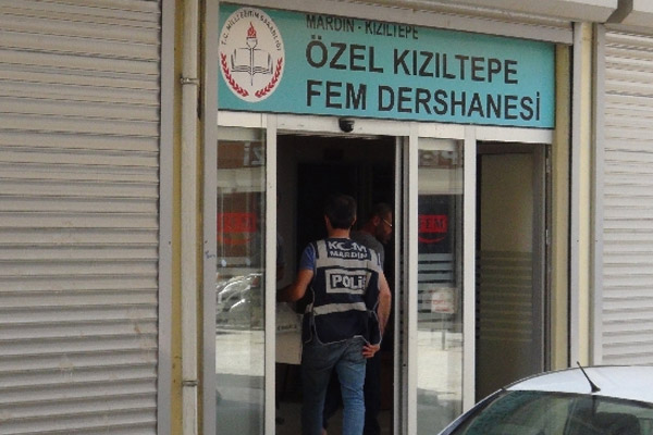 Mardin'de dershanelerde arama