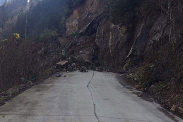 Rize'de heyelan meydana geldi
