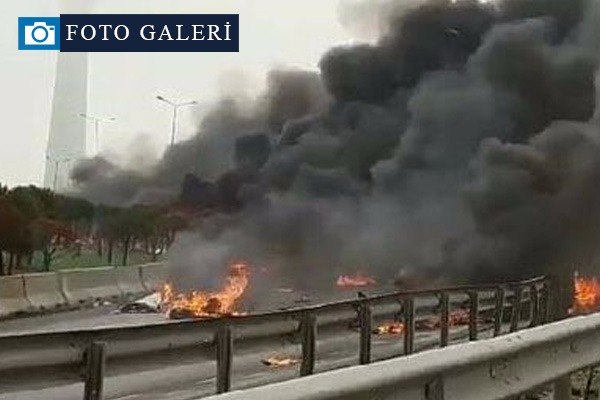 İstanbul Beylikdüzü'nde helikopter düştü!