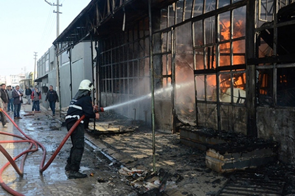 İnegöl'de korkutan yangın