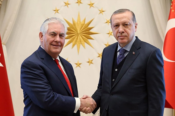 Beştepe'de Erdoğan-Tillerson görüşmesi