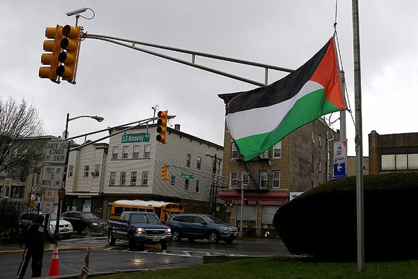 New Jersey'de Filistin bayrağı dalgalandı