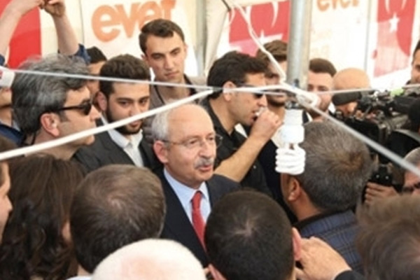 Kılıçdaroğlu 'evet' çadırında