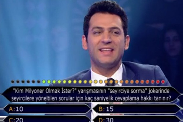 Murat Yıldırım yarışmacıya sorunun cevabını söyledi