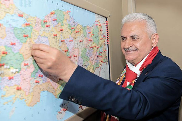 Başbakan Yıldırım 51 il gezdi
