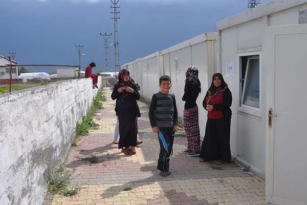 Samsat'ta konteynerlerin kurulmasına başlandı