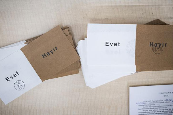 En yüksek 'evet' ve 'hayır' oyunun çıktığı iller