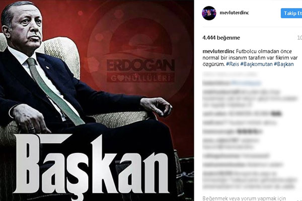 Milli futbolcudan ’Başkan’ paylaşımı