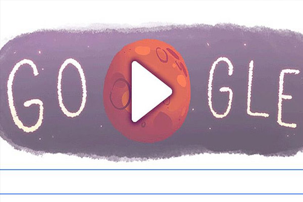 Google Mars'a özel logo