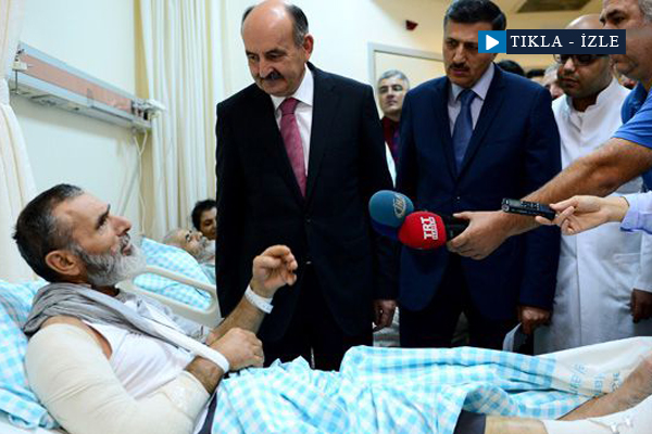 Müezzinoğlu yaralı hacıları ziyaret etti