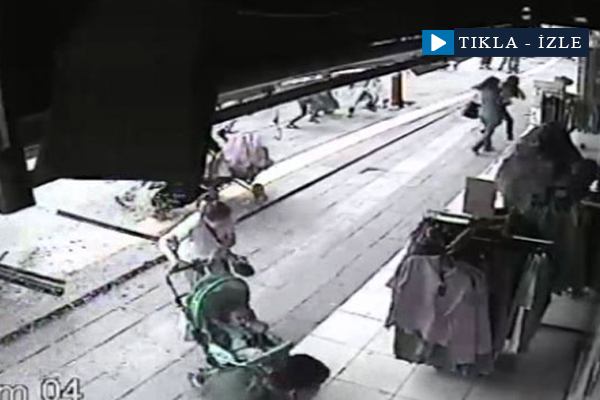 Otobüs faciası sırasında yaşanan panik kamerada
