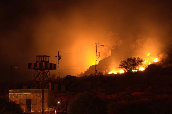 Askeri üste patlama