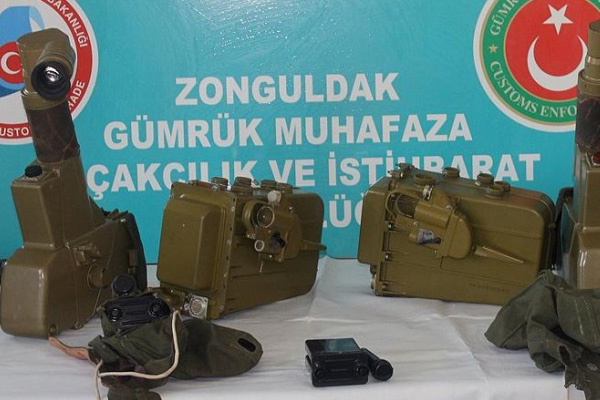 Zonguldak'ta antitank füzesi parçaları ele geçirildi