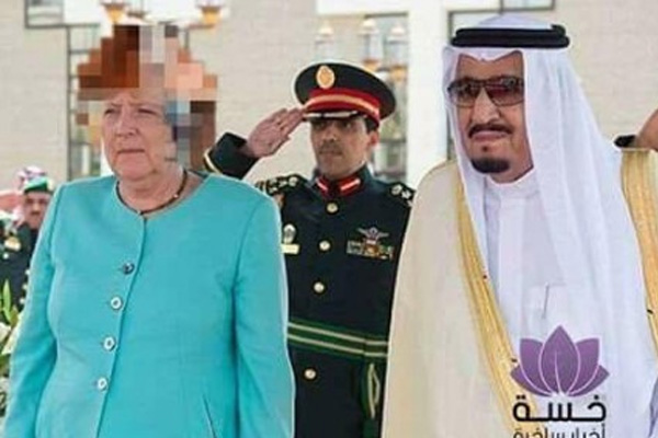 Suudi televizyonları Merkel'in saçını sansürledi