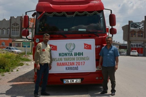 Konya’dan Karadağ’a Ramazan Yardımı