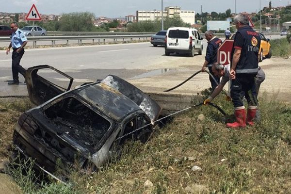 Çorum'da su kanalına uçan LPG'li araç patladı: 4 kişi öldü