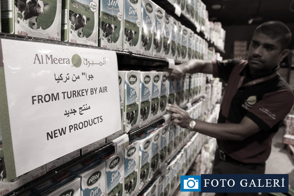 Türkiye'nin gönderdiği gıda ürünleri Katar'a ulaştı