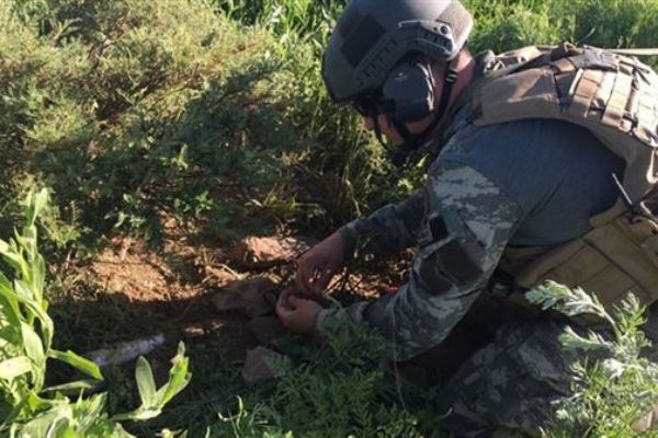 Teröristlerin helikopterlere saldırı düzeneği imha edildi