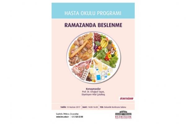 Bezmialem'de ''Ramazan'da Beslenme'' etkinliği düzenleyecek