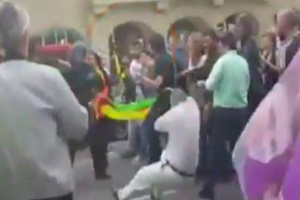 Alman polisine saldıran PKK'lı dayak yedi!