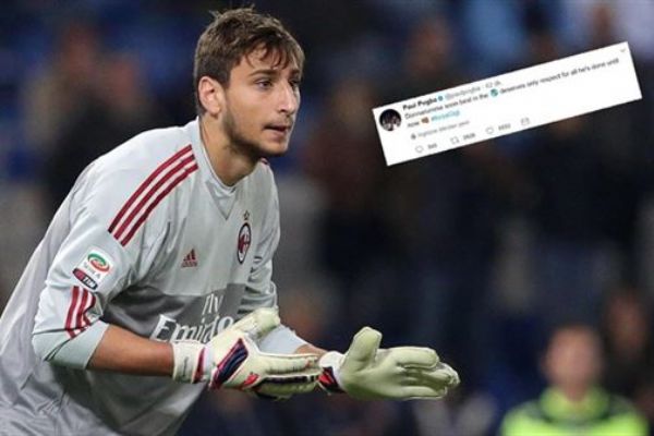 Paul Pogba'dan Donnarumma'ya destek