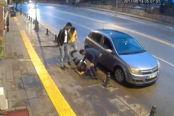 Ankara'nın göbeğinde dehşet güvelik kamerasında!